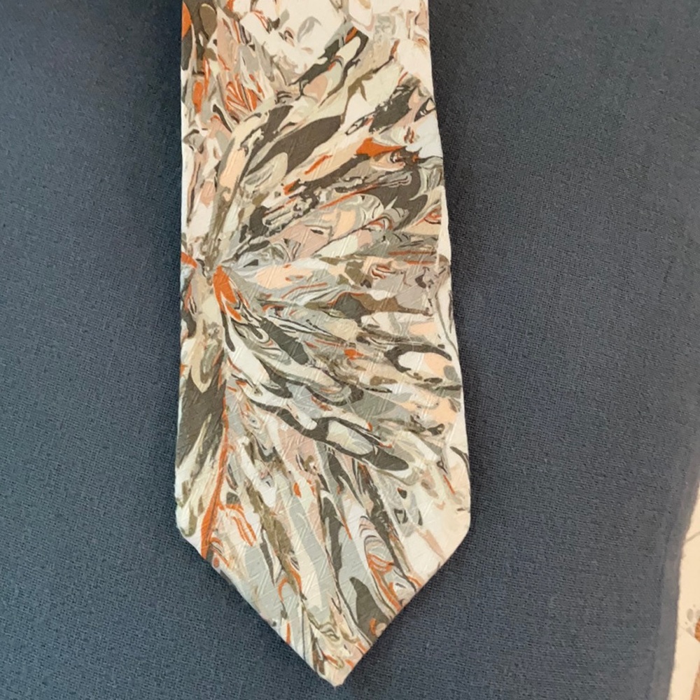 Tie dye inspired silk tie
